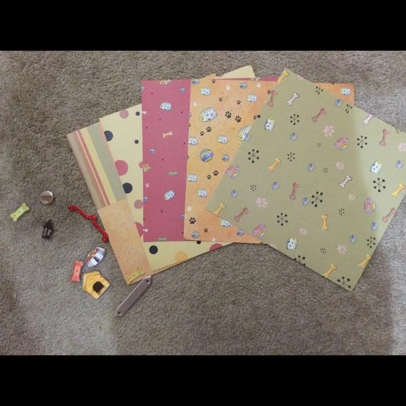 Dog scrapbook paper & leftover stickers - Picture 1 of 1